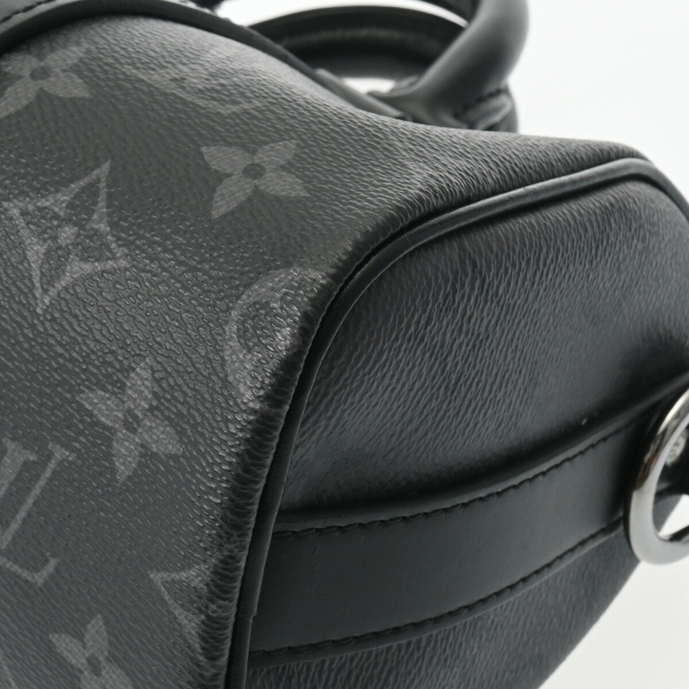 Louis Vuitton Monogram Eclipse Black Keepall Bandouliere Canvas Handbag - Picture 6 of 11